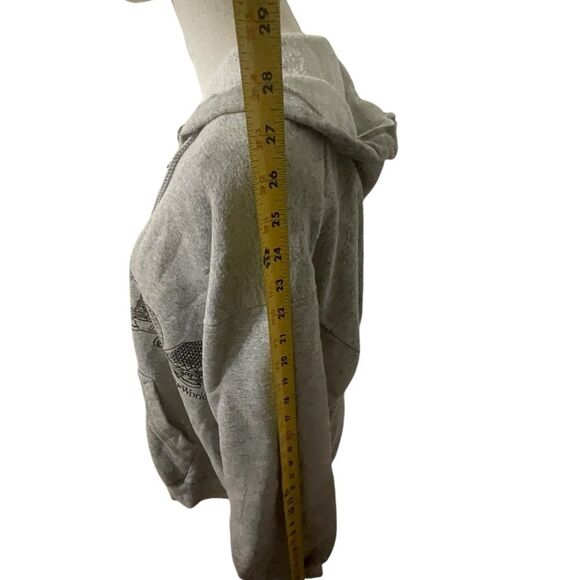 Disneyland Hanes Walt Disney World Gray Zip-Up Hoodie with Graphic Design Size L - Picture 6 of 16